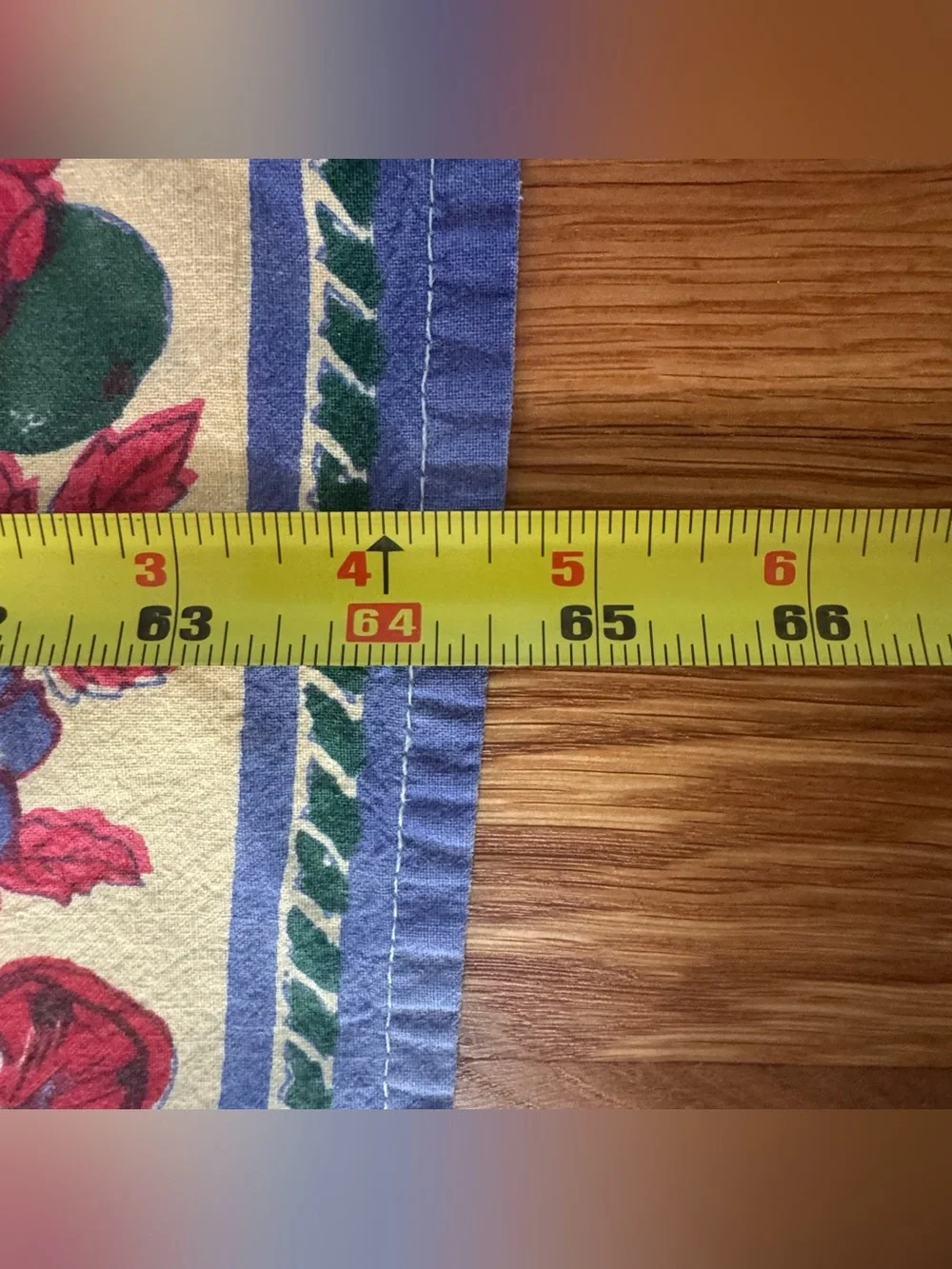 Vintage Floral Tablecloth Yellow Red Blue Green Cottage Garden